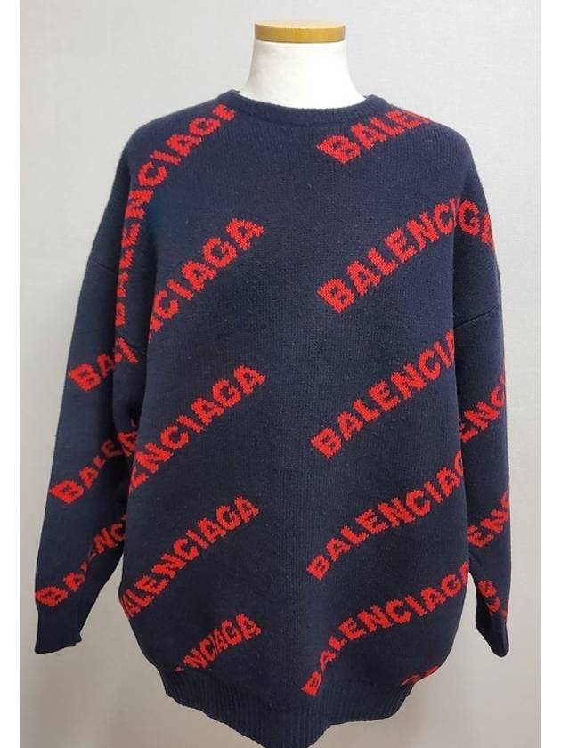 Balenciaga Multi logo knit L