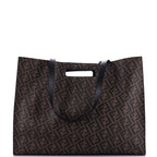 Forever Fendi Shopping Tote Zucca Coated Canvas and Leather Large