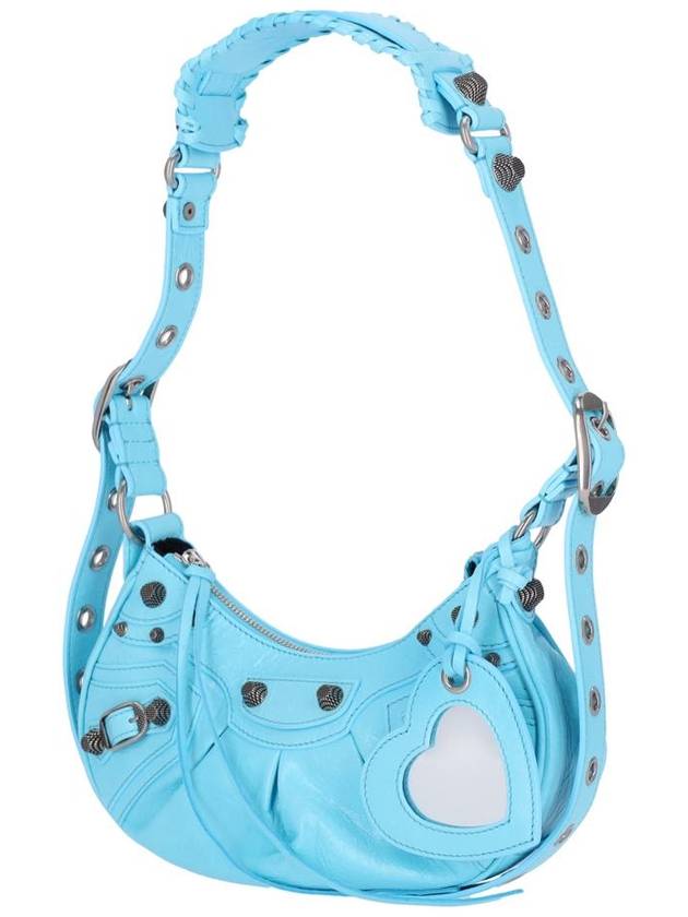 Balenciaga Le Cagole XS Lambskin Shoulder Bag Light Blue