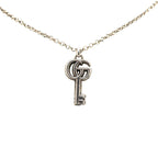 Gucci Double G Key Necklace Silver