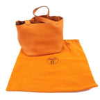 HERMES Taurillon Clemence Picotin MM Hand Bag H Stamped Orange