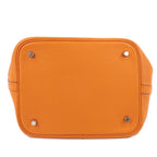 HERMES Taurillon Clemence Picotin MM Hand Bag H Stamped Orange