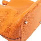 HERMES Taurillon Clemence Picotin MM Hand Bag H Stamped Orange