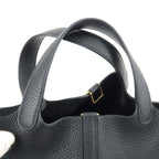 HERMES Taurillon Clemence Picotin Lock PM Hand Bag Black