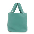 HERMES Taurillon Clemence Picotin Lock MM Hand Bag Vert Verone
