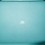 HERMES Taurillon Clemence Picotin Lock MM Hand Bag Vert Verone