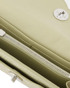 Burberry Scallop Flap Leather Wallet Women Beige Wallets & Pouches