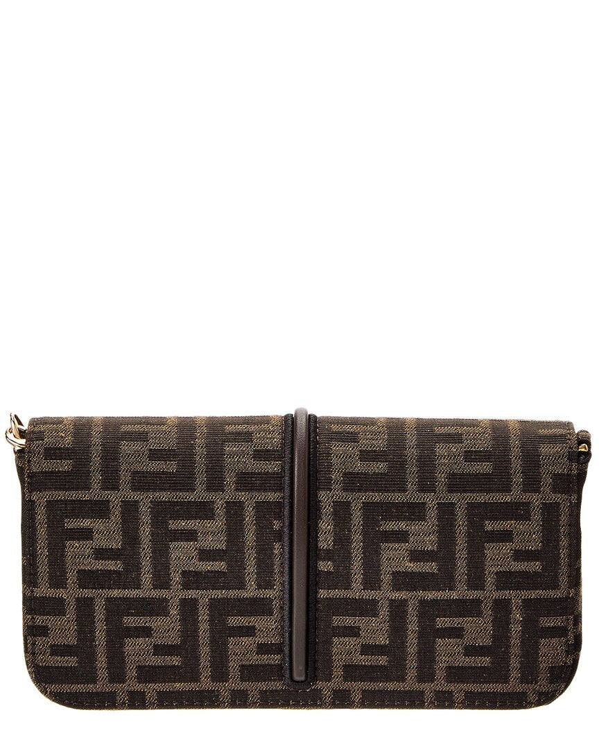 FENDI Fendigraphy FF Canvas & Leather Wallet On Chain