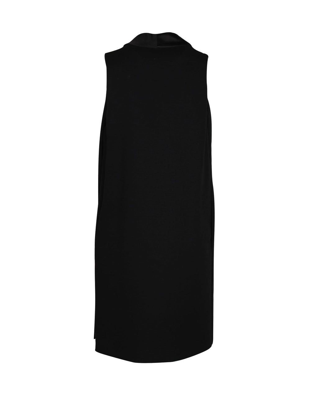 Dior Open Front Dress in Black Wool