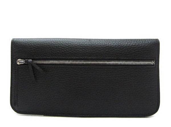Hermes Wallet H2003 Ladies Cow Leather Black