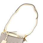 FENDI By The Way Leather 2Way Bag Checkered Black Ivory 8BL124