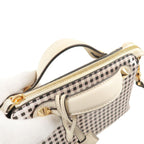 FENDI By The Way Leather 2Way Bag Checkered Black Ivory 8BL124