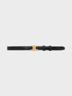 CELINE Small Lizard Triomphe Belt Black