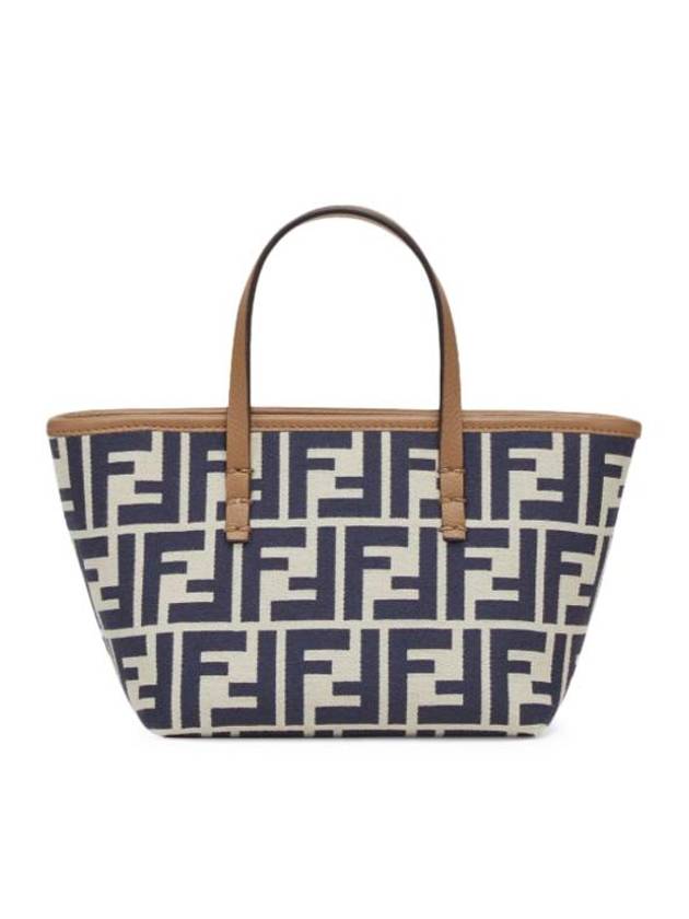 Fendi Roll FF Jacquard Small Tote Bag Blue