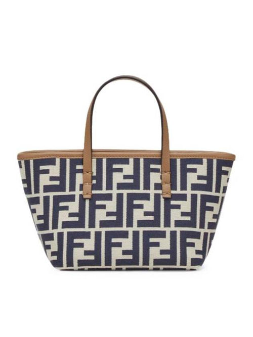 Fendi Roll FF Jacquard Small Tote Bag Blue