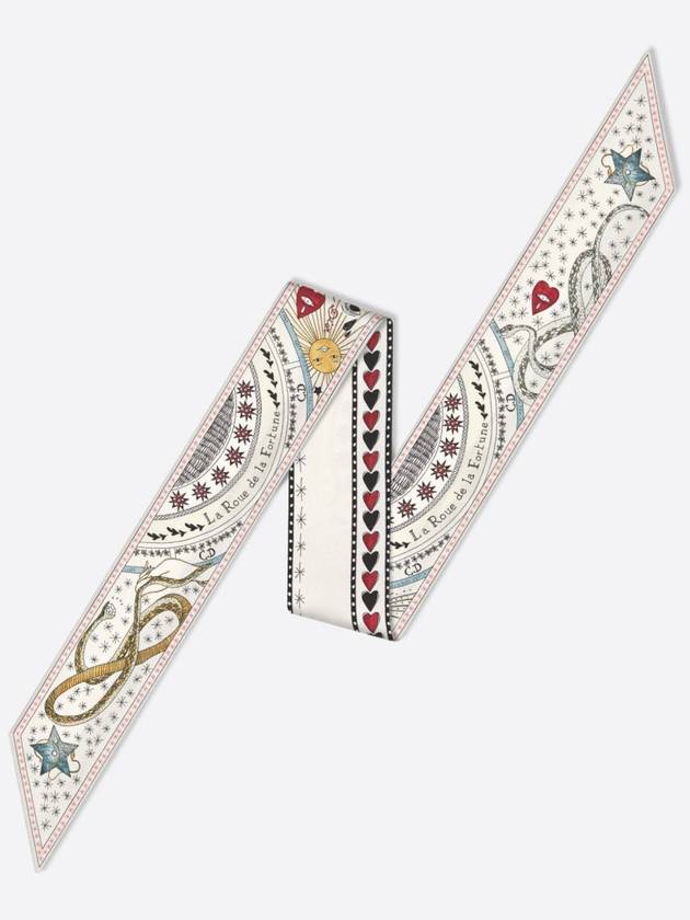 La Rue De La Fortune Taro Micha Silk Twill Muffler White Dior
