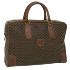 CELINE Macadam Canvas Boston Bag PVC Leather Brown  36617