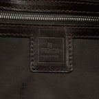 FENDI Zucca Mamma Baguette Canvas Leather Shoulder Bag Brown 26424
