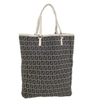FENDI Zucchino Canvas Hand Bag Navy 2384-8BH006-028  36667