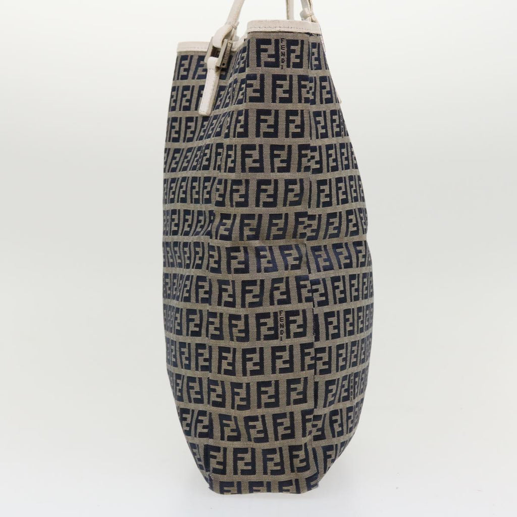 FENDI Zucchino Canvas Hand Bag Navy 2384-8BH006-028  36667