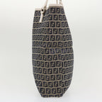 FENDI Zucchino Canvas Hand Bag Navy 2384-8BH006-028 Auth 36667