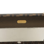 FENDI Zucca Canvas Leather Vanity Bag Makeup Box Khaki Black