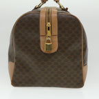 CELINE Macadam Canvas Boston Bag PVC Leather Brown  36671