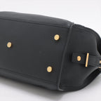 Saint Laurent Cabas Leather 2WAY Handbag Black 424869