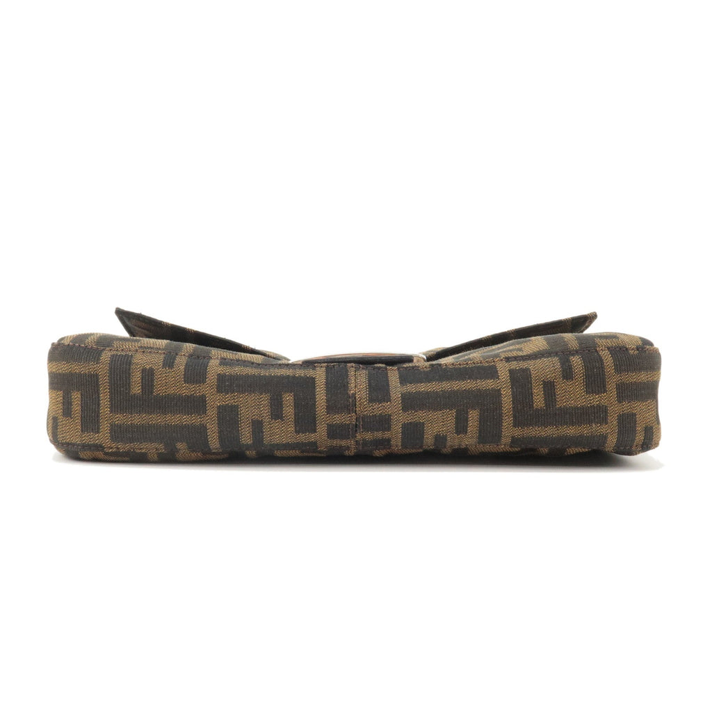 FENDI Mamma Baguette Zucca  Canvas Leather Shoulder Bag 26424