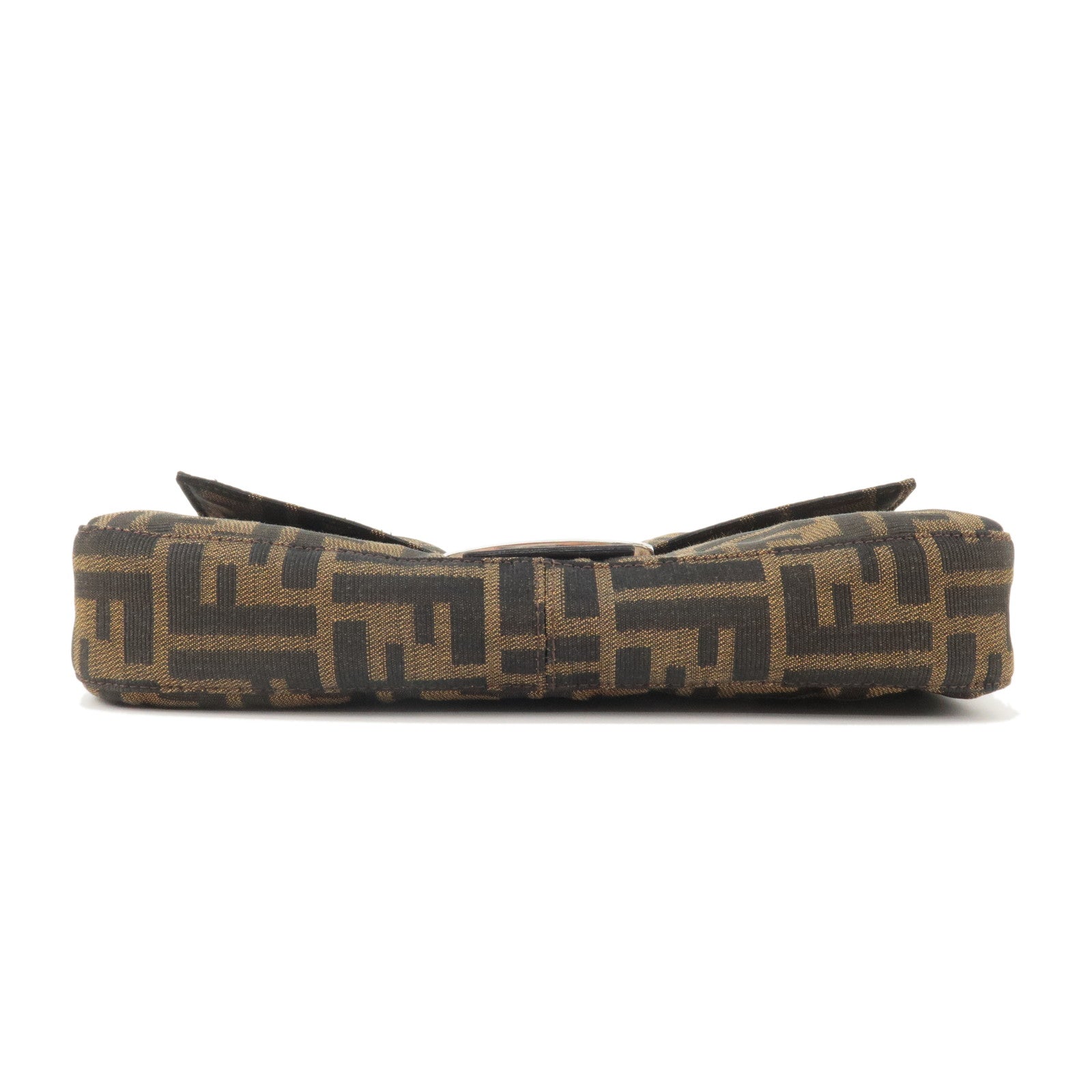 FENDI Mamma Baguette Zucca  Canvas Leather Shoulder Bag 26424