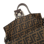 FENDI Mamma Baguette Zucca  Canvas Leather Shoulder Bag 26424