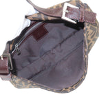 FENDI Mamma Baguette Zucca  Canvas Leather Shoulder Bag 26424