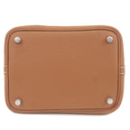 HERMES Picotin Lock PM Taurillon Clemence Hand Bag Gold