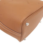 HERMES Picotin Lock PM Taurillon Clemence Hand Bag Gold