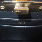 FENDI Peekaboo IseeU Leather 2WAY Hand Shoulder Bag Black 8BN335