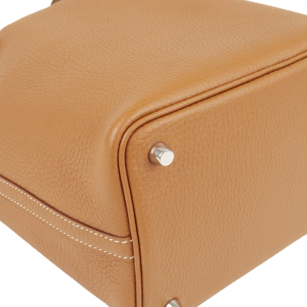 HERMES Picotin Lock PM Taurillon Clemence Hand Bag Gold