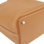 HERMES Picotin Lock PM Taurillon Clemence Hand Bag Gold