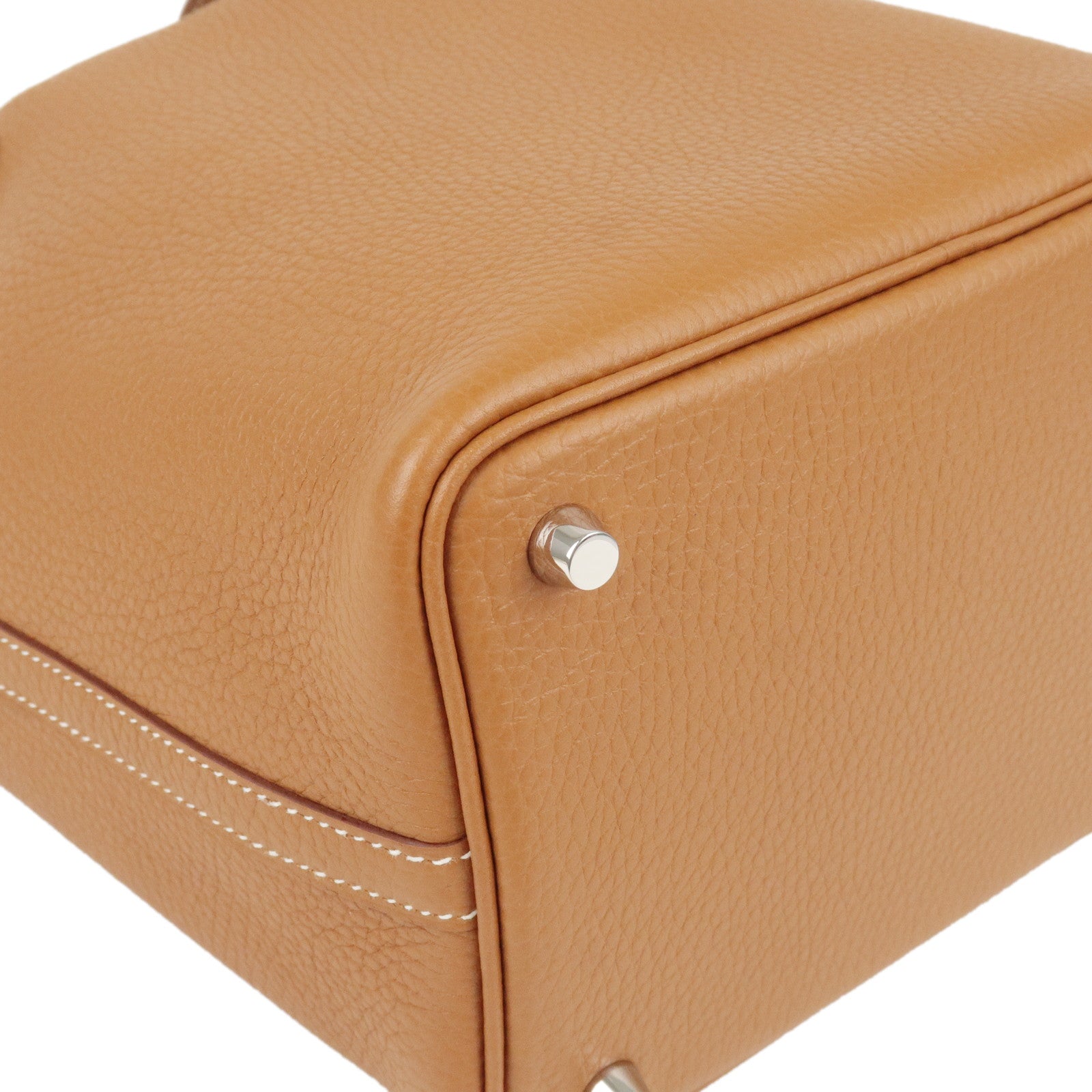 HERMES Picotin Lock PM Taurillon Clemence Hand Bag Gold