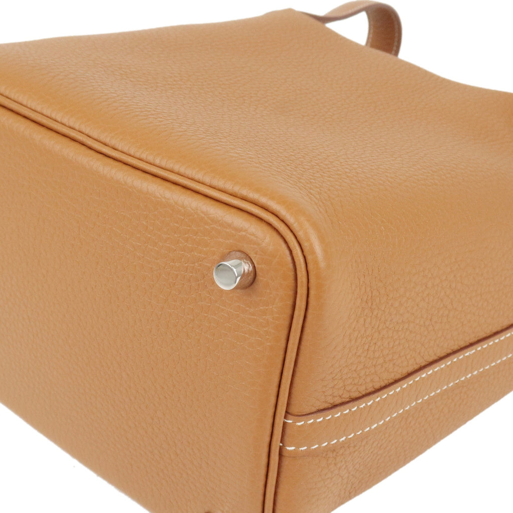 HERMES Picotin Lock PM Taurillon Clemence Hand Bag Gold