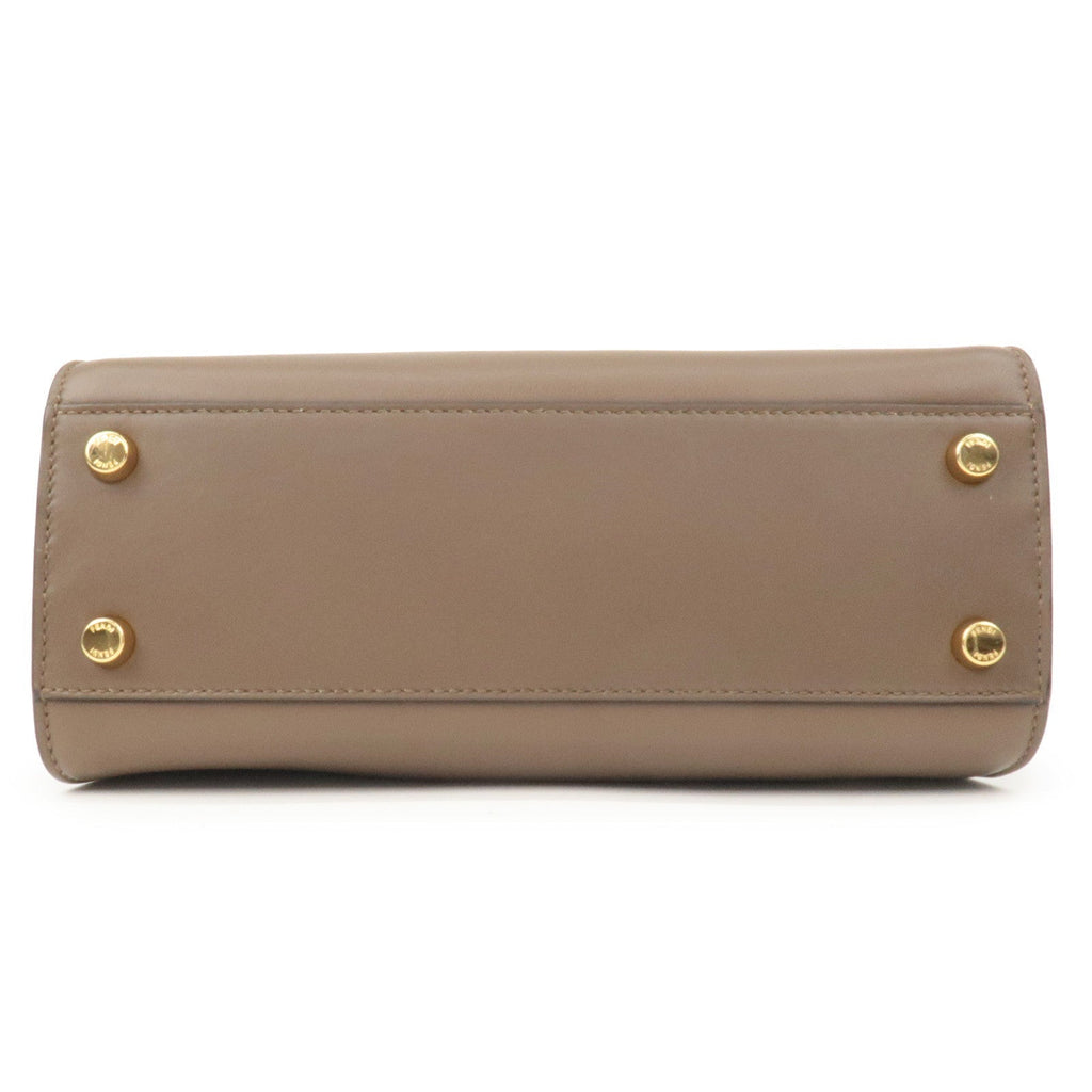 FENDI Peekaboo Iconic Essentially Leather 2Way Bag Brown 8BN302