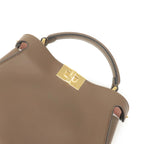 FENDI Peekaboo Iconic Essentially Leather 2Way Bag Brown 8BN302