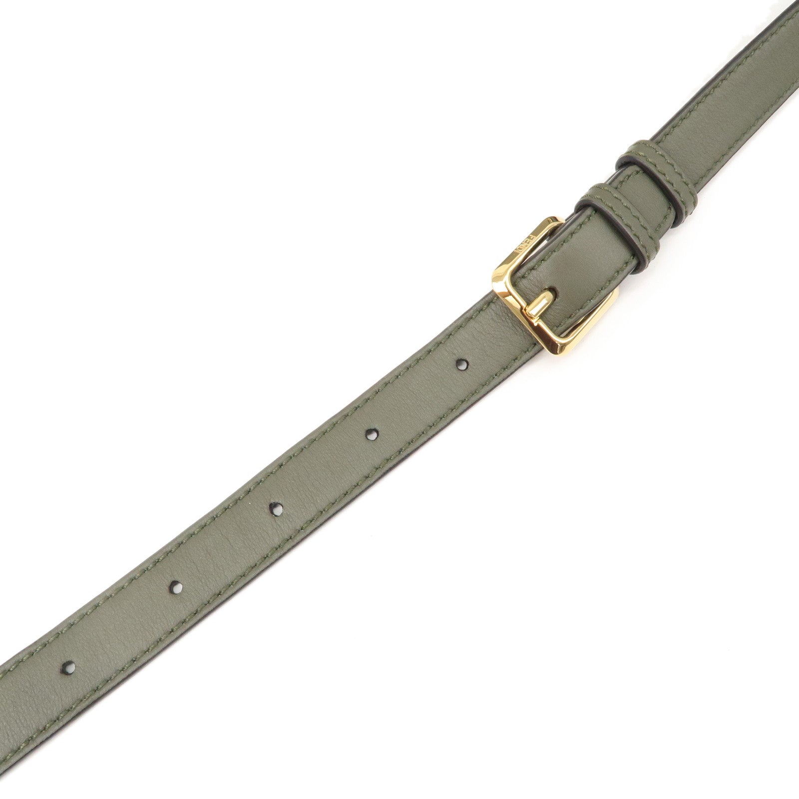 FENDI Peekaboo Iconic Essentially Leather 2Way Bag Khaki 8BN302 F/S