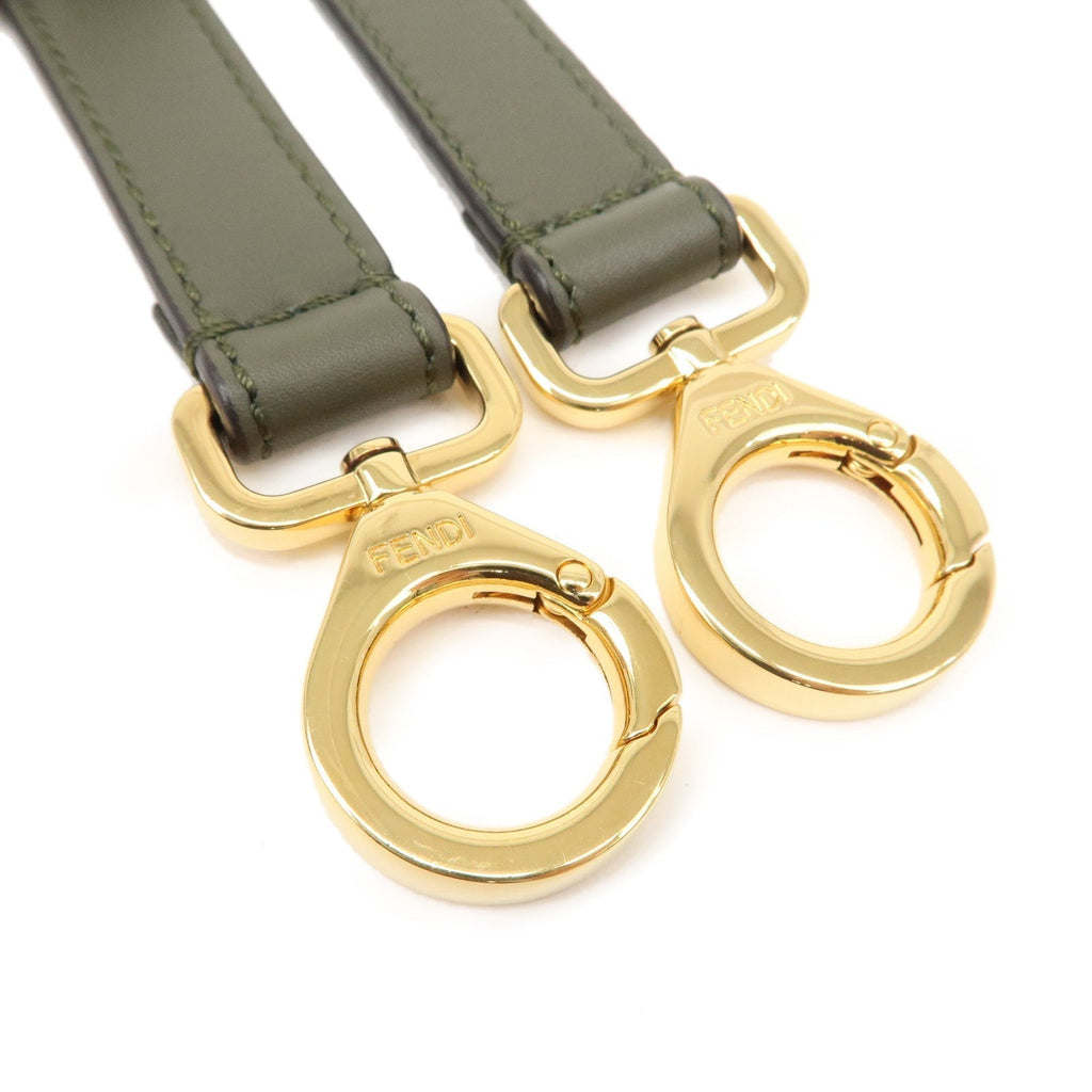 FENDI Peekaboo Iconic Essentially Leather 2Way Bag Khaki 8BN302 F/S