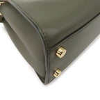 FENDI Peekaboo Iconic Essentially Leather 2Way Bag Khaki 8BN302 F/S