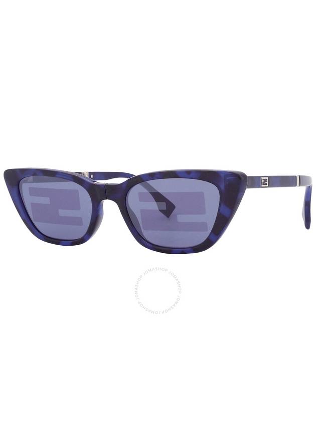 Fendi Fendi Blue Logo Cat Eye Ladies Sunglasses FE40089I 55X 53