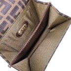 FENDI Zucca Canvas Leather Crossbody Mini Shoulder Bag