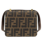 FENDI Zucca Canvas Leather Crossbody Mini Shoulder Bag