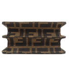 FENDI Zucca Canvas Leather Crossbody Mini Shoulder Bag