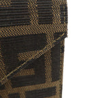 FENDI Zucca Canvas Leather Crossbody Mini Shoulder Bag