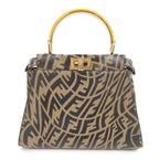 FENDI FF Vertigo Mini Peekaboo Leather Bag Brown Black 8BN244 F/S